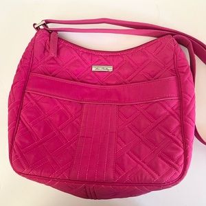 Vera Bradley Quilted Shoulder/Crossbody Bag in Bright Pink